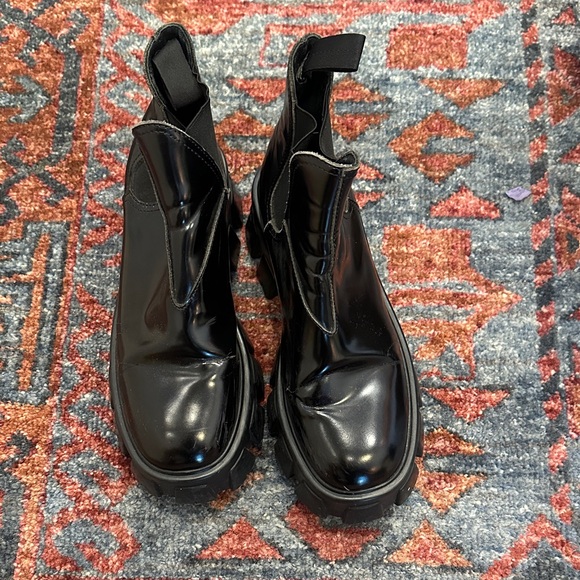 Prada Monolith black leather boots - Picture 1 of 10
